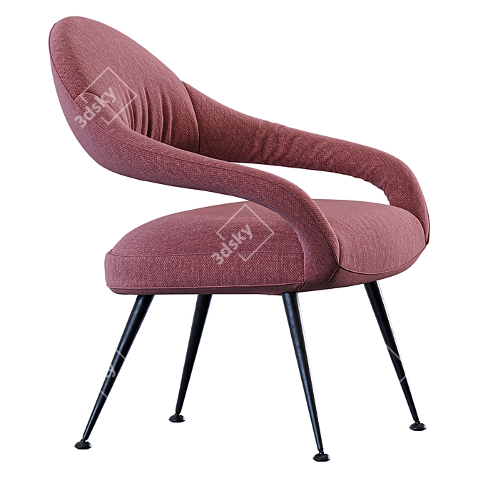 Stylish Letizia Armchair 2015 Edition 3D model image 5