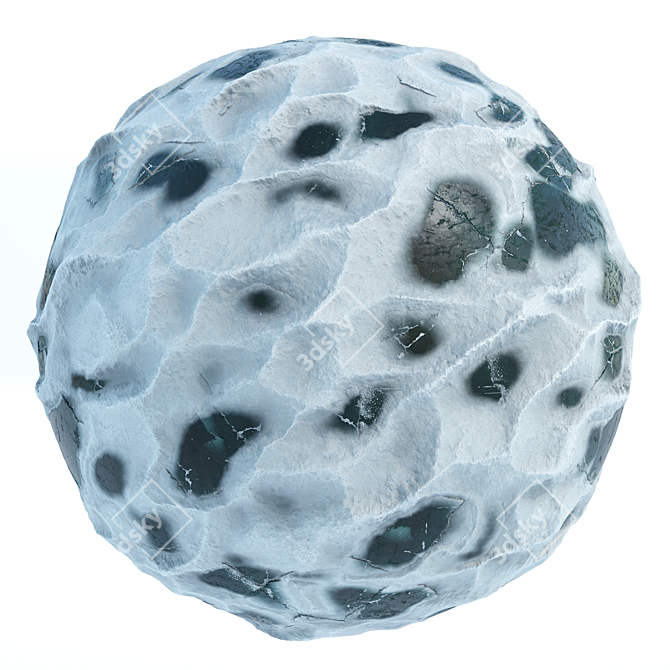 Frosted Ice Material Texture Pack 3D model image 1