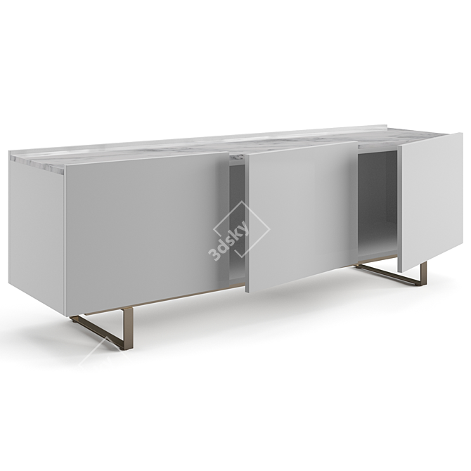 Contemporary Misuraemme Square Sideboard 3D model image 4