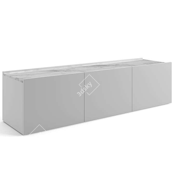 Contemporary Misuraemme Square Sideboard 3D model image 6