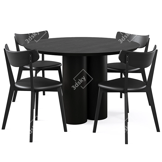  Nordic Dining Set Solford & Ami 3D model image 1