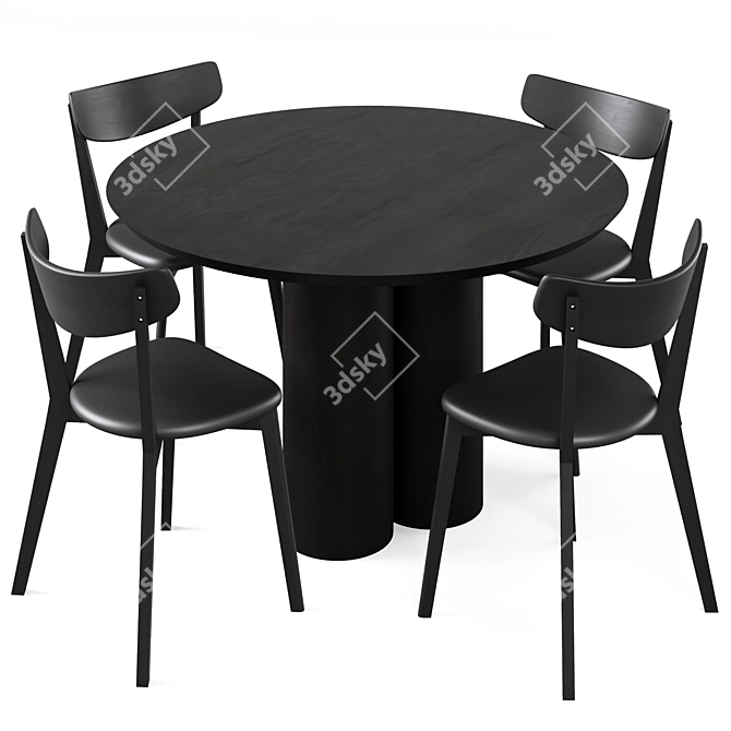  Nordic Dining Set Solford & Ami 3D model image 4