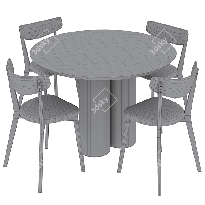  Nordic Dining Set Solford & Ami 3D model image 5