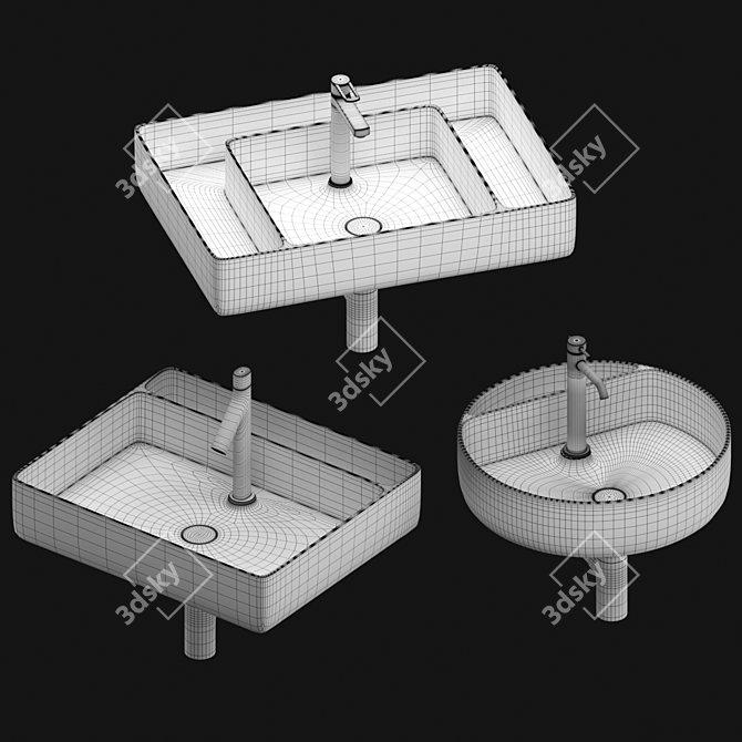 Starck Box Washbasin Collection 3D model image 3