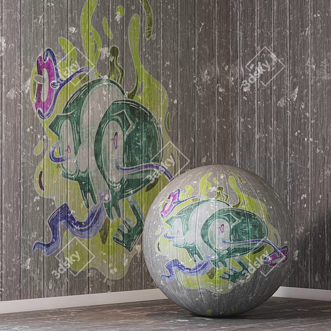 Graffiti 4K Texture Pack - 5 Colors 3D model image 5