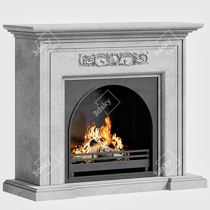 High Quality Fire Place Model 3D model image 1