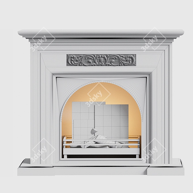 High Quality Fire Place Model 3D model image 4