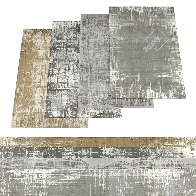 Texture Rugs Set of 4 3D model image 1