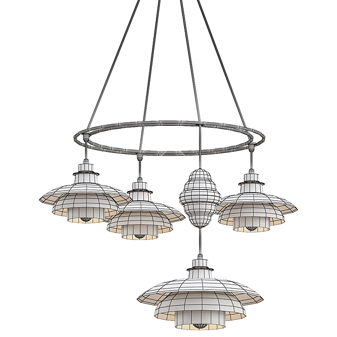 Poul Henningsen Ceiling Lamp Model 3D model image 3