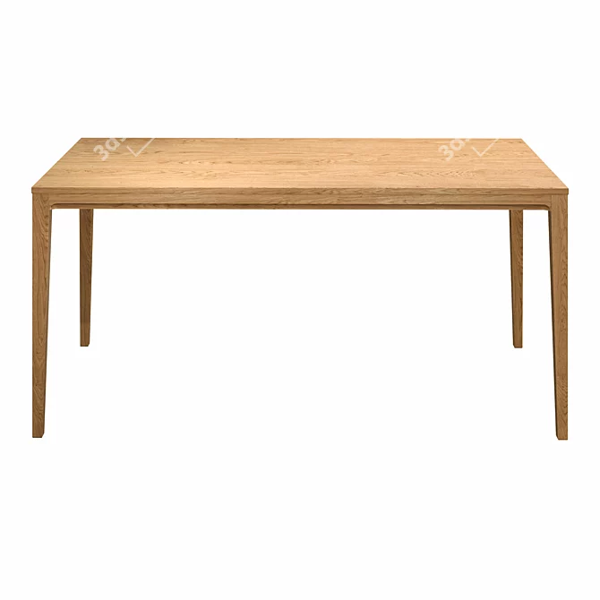 Title: Modern Oak Dining Table "FORMA 3D model image 3