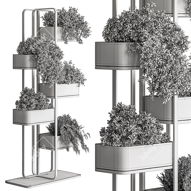 530 Indoor Plant Stand 3D model image 6