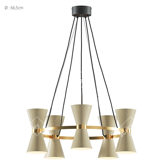 Minimalist Menu Collector Chandelier 3D model image 1