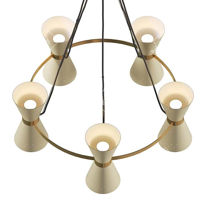 Minimalist Menu Collector Chandelier 3D model image 2