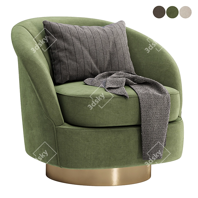 Eichholtz Cervo Swivel Chair Trio 3D model image 2