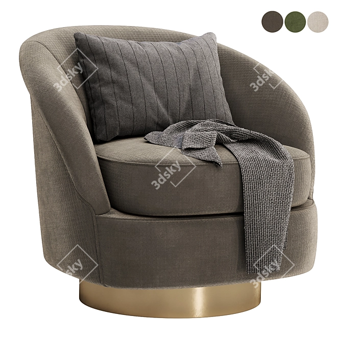 Eichholtz Cervo Swivel Chair Trio 3D model image 3