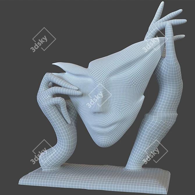 Texture Mask Statue in 4K 3D model image 3