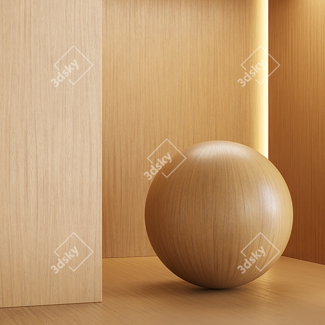 Seamless Oak Wood Texture Pack 3D model image 3