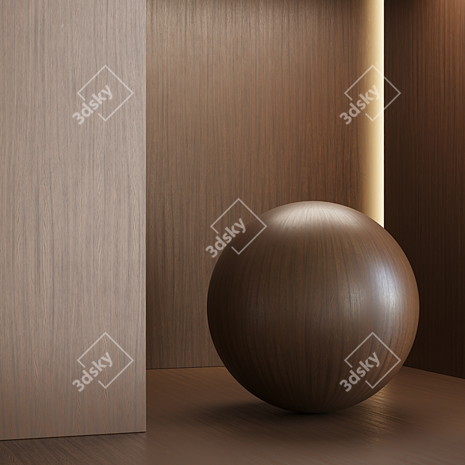 Seamless Oak Wood Texture Pack 3D model image 4