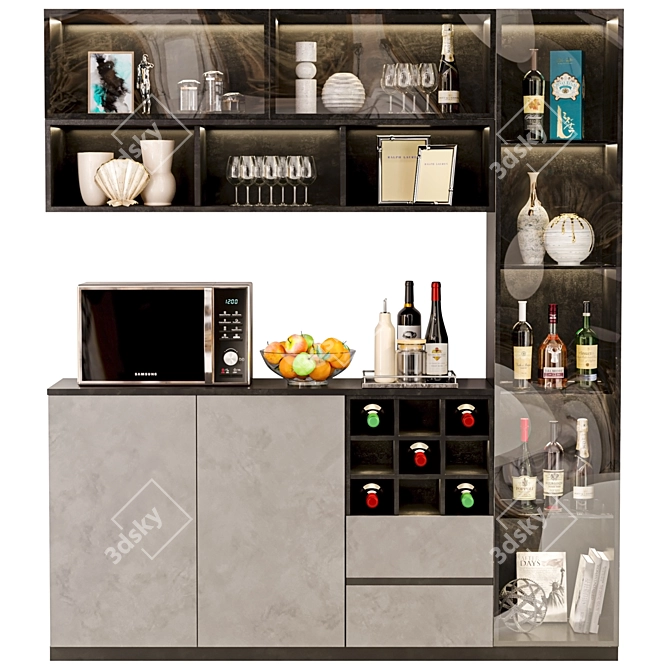 Archive with Decor and Alcohol Models 3D model image 1