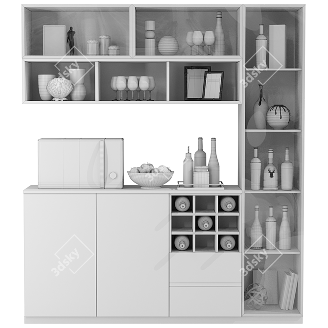 Archive with Decor and Alcohol Models 3D model image 2