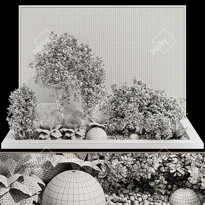 Garden Greenery Set 136 3D model image 7