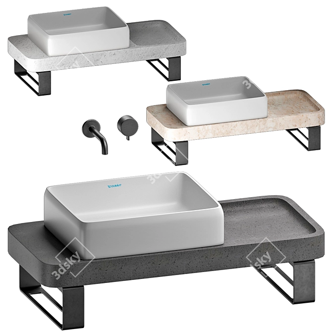 Qatego Vanity Sink by Duravit 3D model image 2