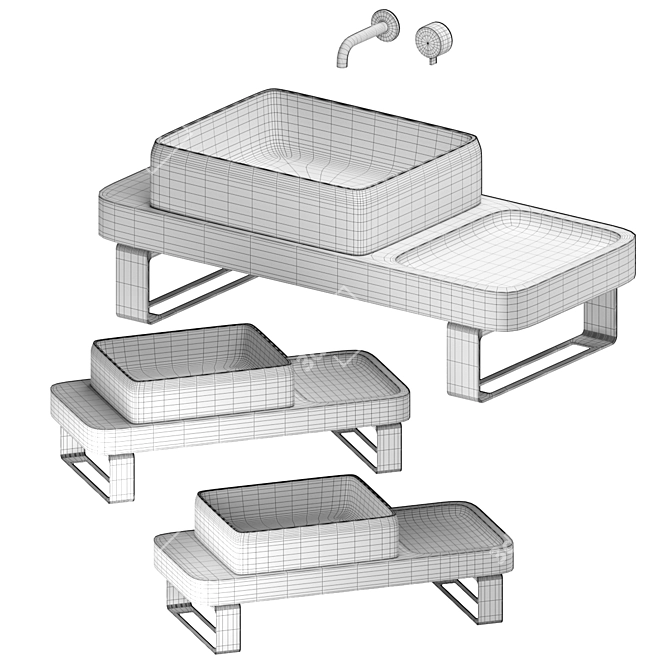 Qatego Vanity Sink by Duravit 3D model image 3