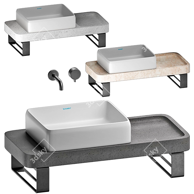 Qatego Vanity Sink by Duravit 3D model image 4