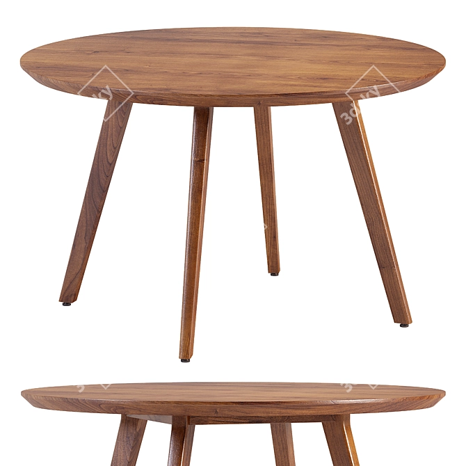 Modern Round Dining Table - 3DsXYZ 3D model image 1