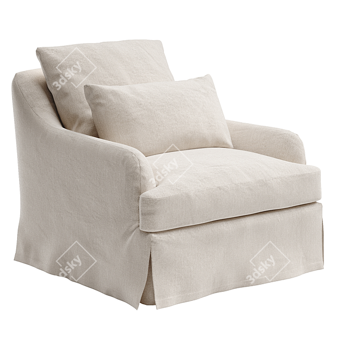 Van Duysen Armchair Zara Home 3D model image 1