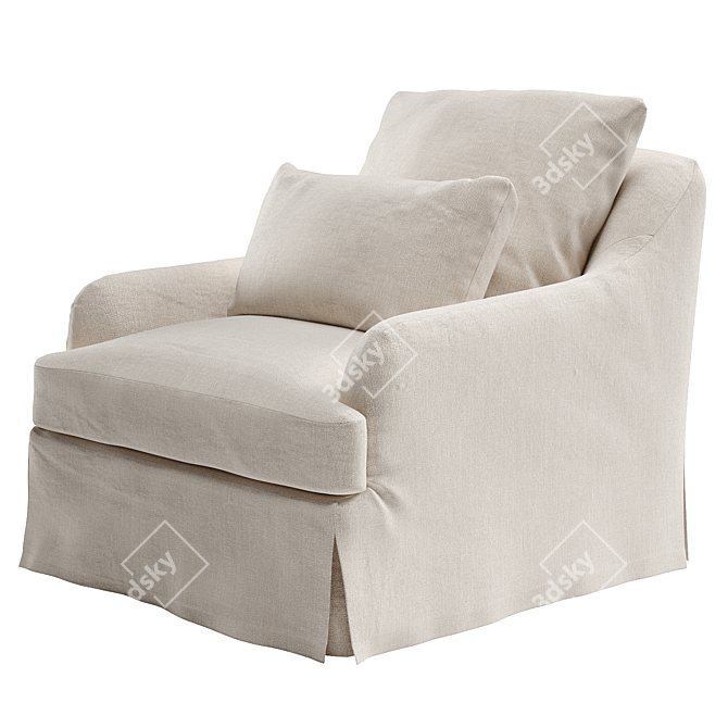 Van Duysen Armchair Zara Home 3D model image 3