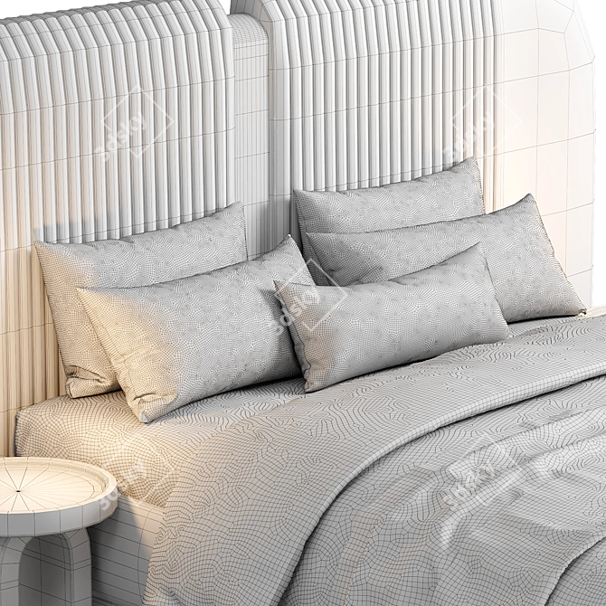 Luxurious Vogue Bed Set 3D model image 4