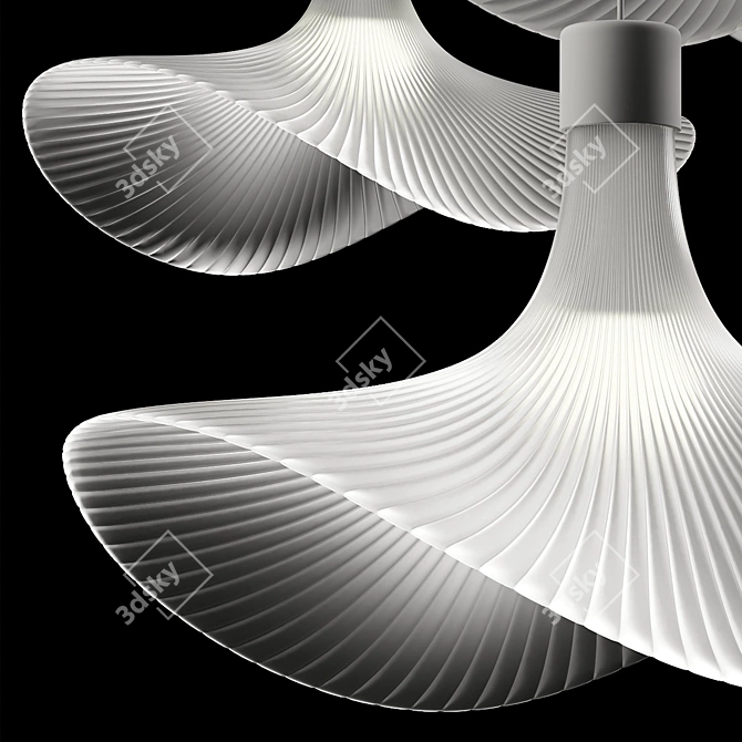 Frosted Glass Hat Pendant Lights 3D model image 3