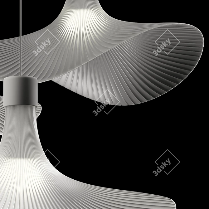 Frosted Glass Hat Pendant Lights 3D model image 4