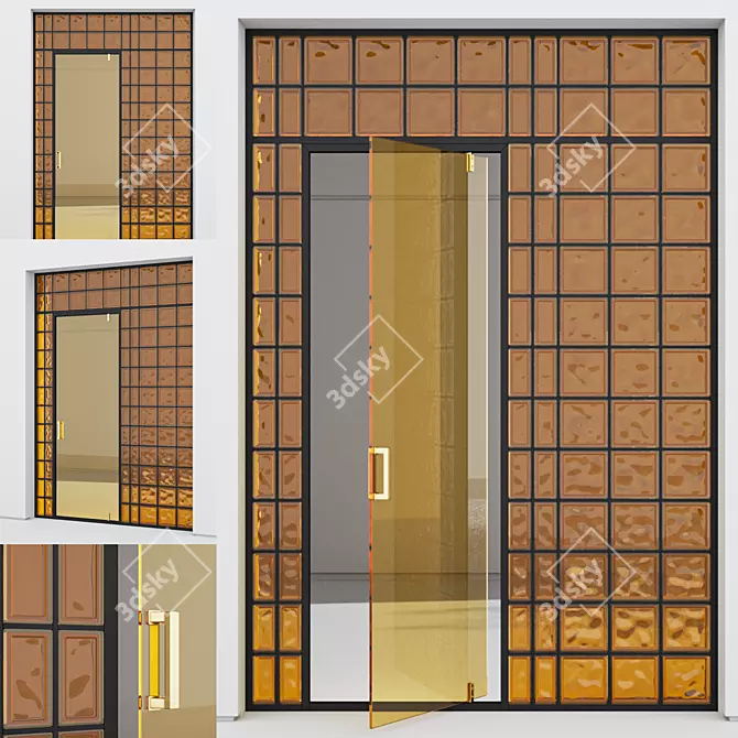 Modern Aluminium Door 339 3D model image 1