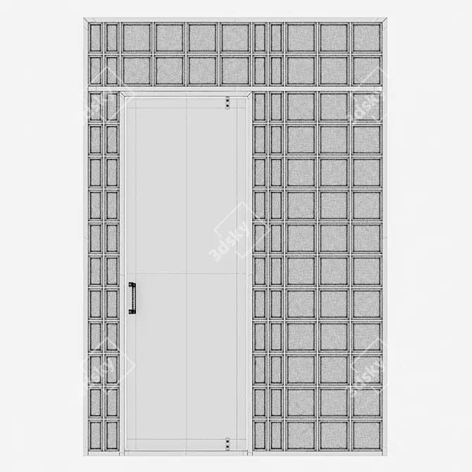 Modern Aluminium Door 339 3D model image 5