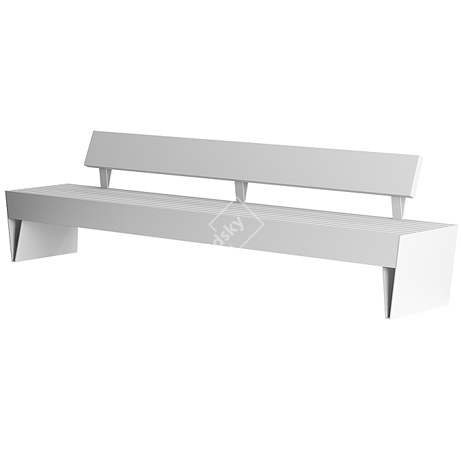 Blocq Urban Bench by Mmcite 3D model image 3