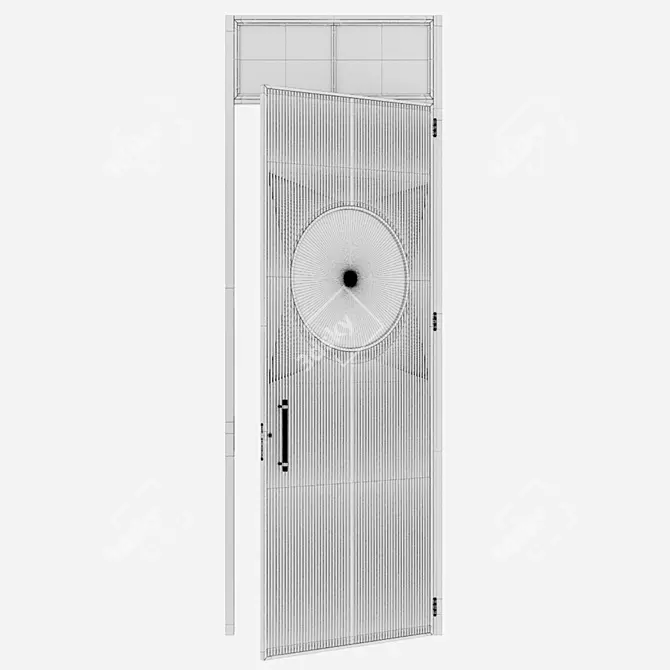 Sleek Aluminium Door Design 3D model image 5