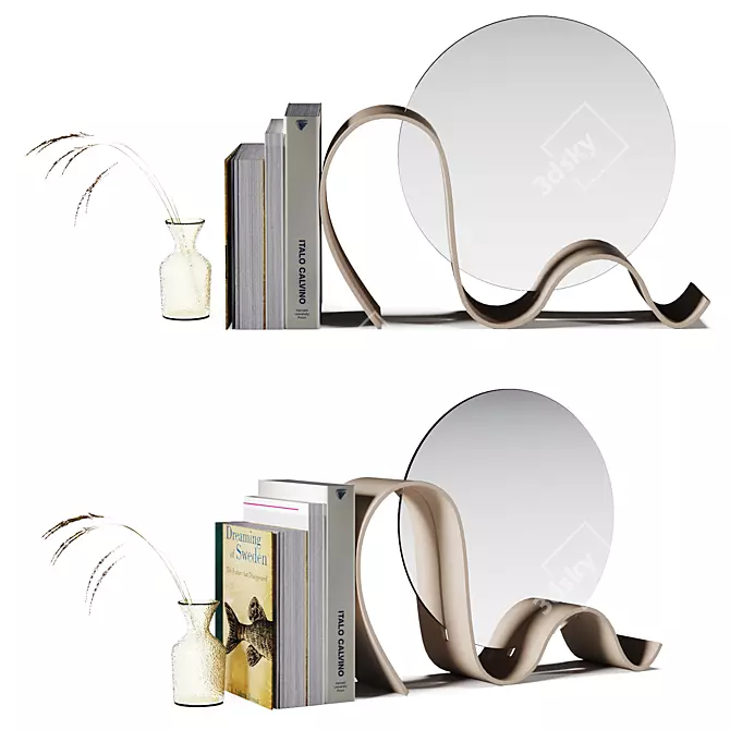 Elegant Vanity Mirror Set 3D model image 1