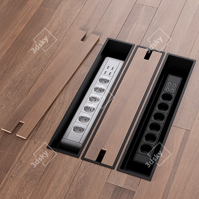 Concealed Floor Socket Kit 3D model image 1