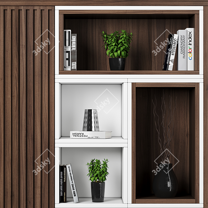 Adjustable Modular Storage Rack 3D model image 2