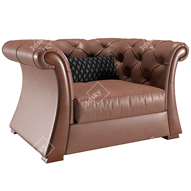  Modern Chic Pascal Armchair 3D model image 1