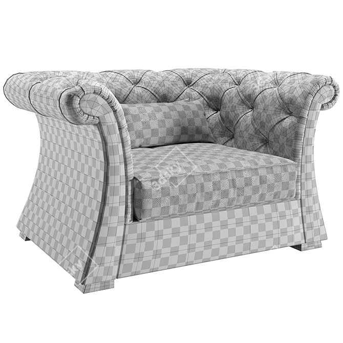  Modern Chic Pascal Armchair 3D model image 6