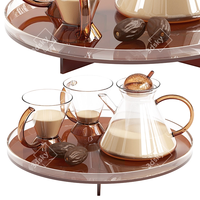 Rooibos Glass Tea Set 3D model image 1