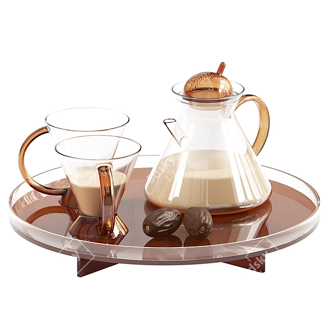 Rooibos Glass Tea Set 3D model image 2