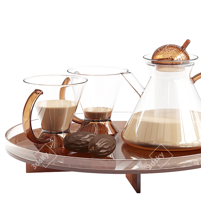 Rooibos Glass Tea Set 3D model image 3