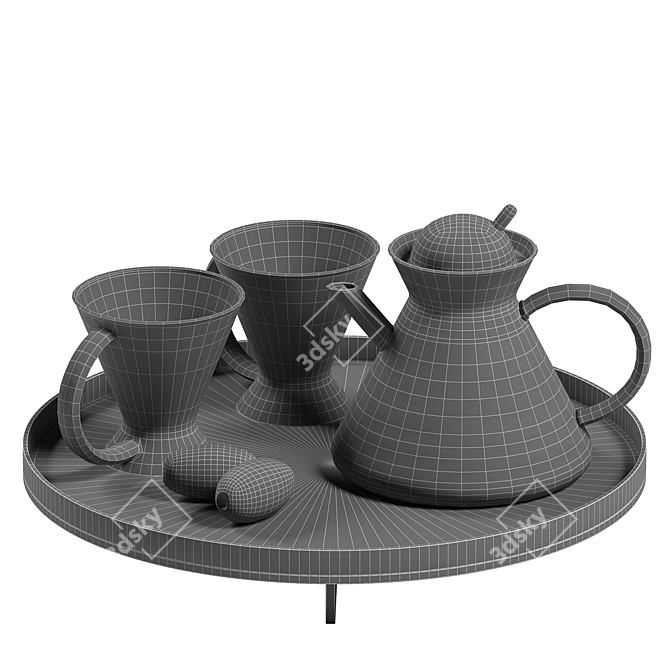 Rooibos Glass Tea Set 3D model image 4