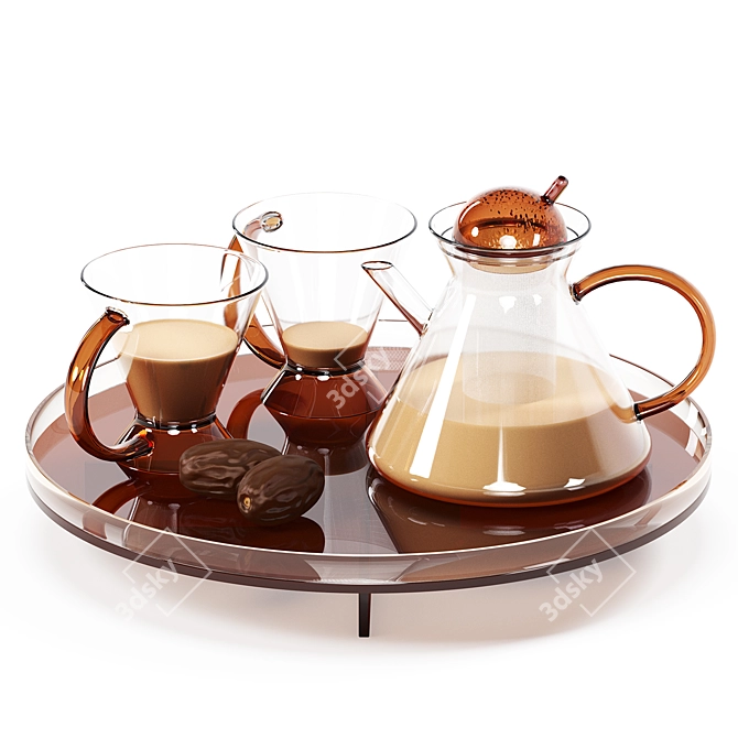 Rooibos Glass Tea Set 3D model image 5