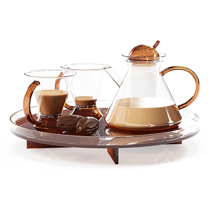 Rooibos Glass Tea Set 3D model image 6