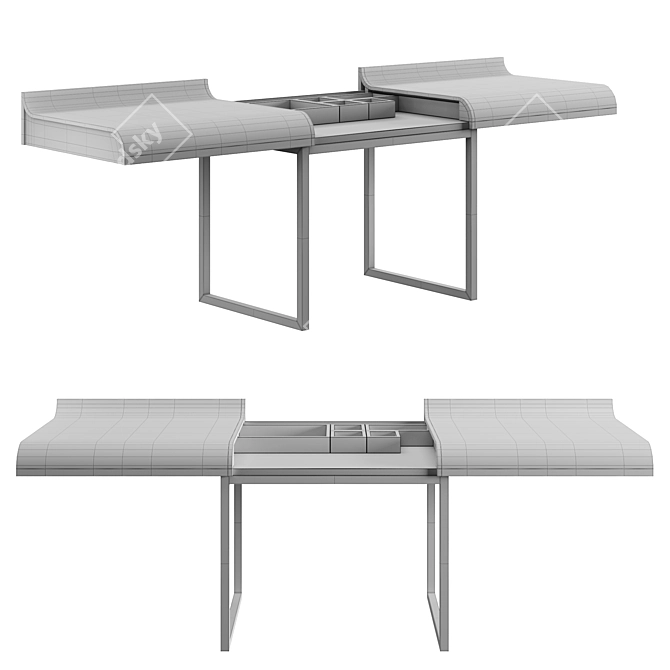 Contemporary Asa Desk: Modern Workstation 3D model image 2